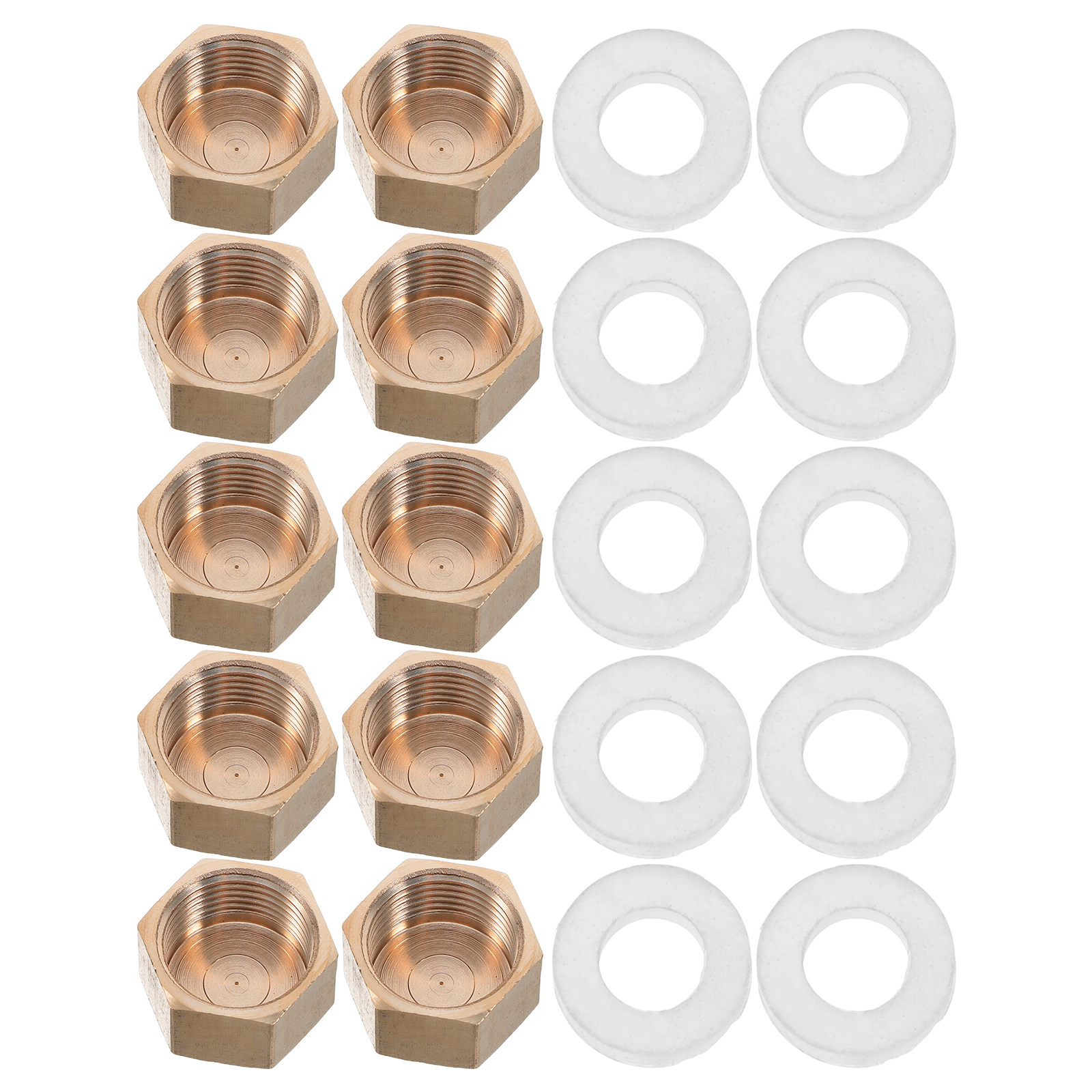 10 Pcs Brass Cap Fitting Stop  - огляд і ціна Compression Fitting Brass