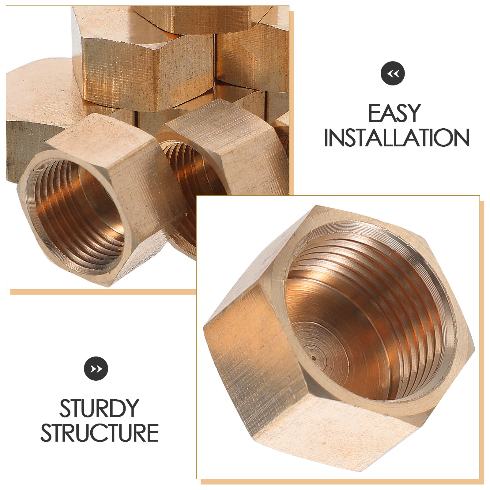 10 Pcs Brass Cap Fitting Stop  - огляд і ціна Compression Fitting Brass