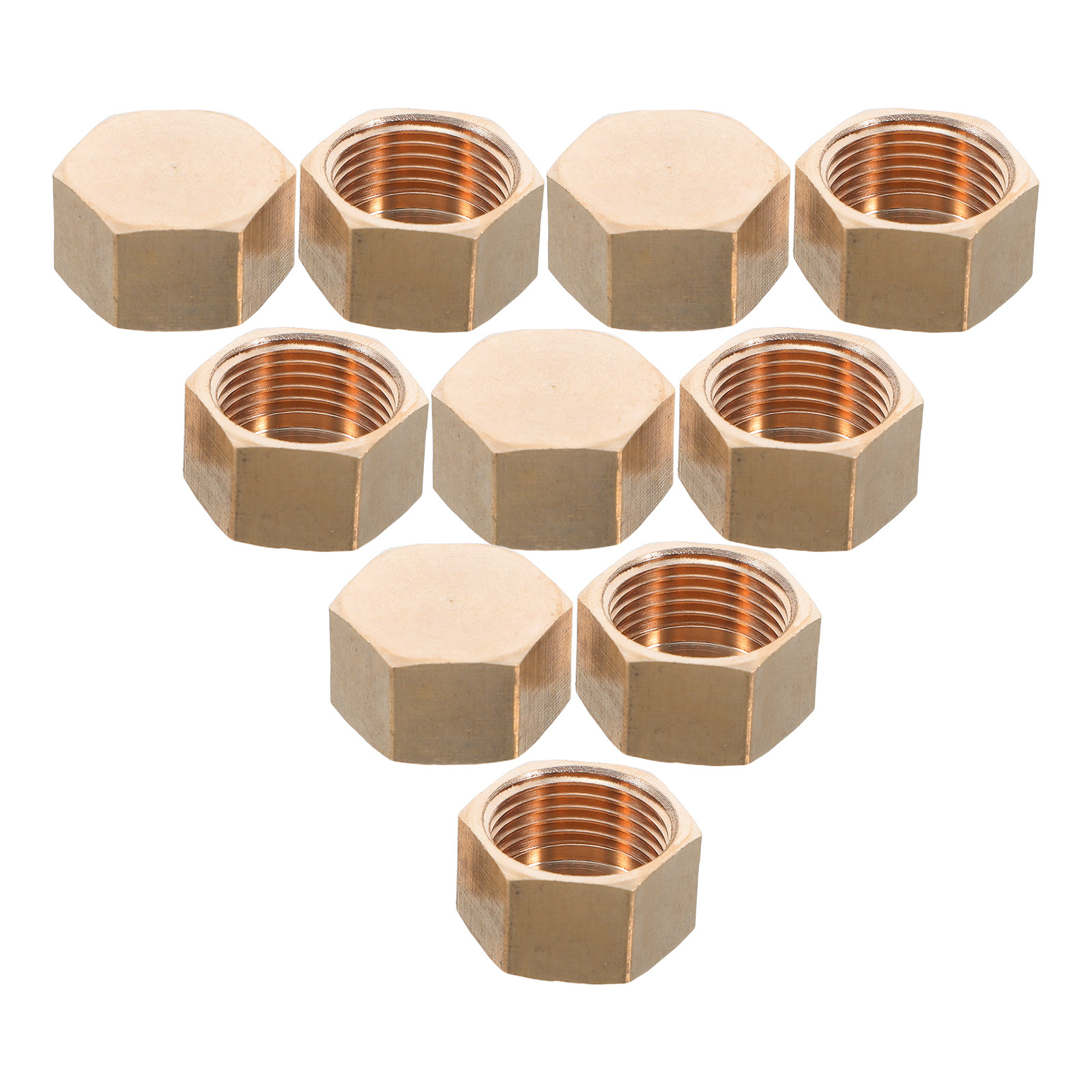 10 Pcs Brass Cap Fitting Stop  - огляд і ціна Compression Fitting Brass