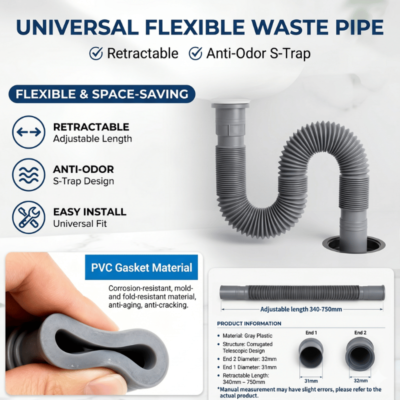 Universal Flexible Expandable  - огляд і ціна Flexible Hose Braided