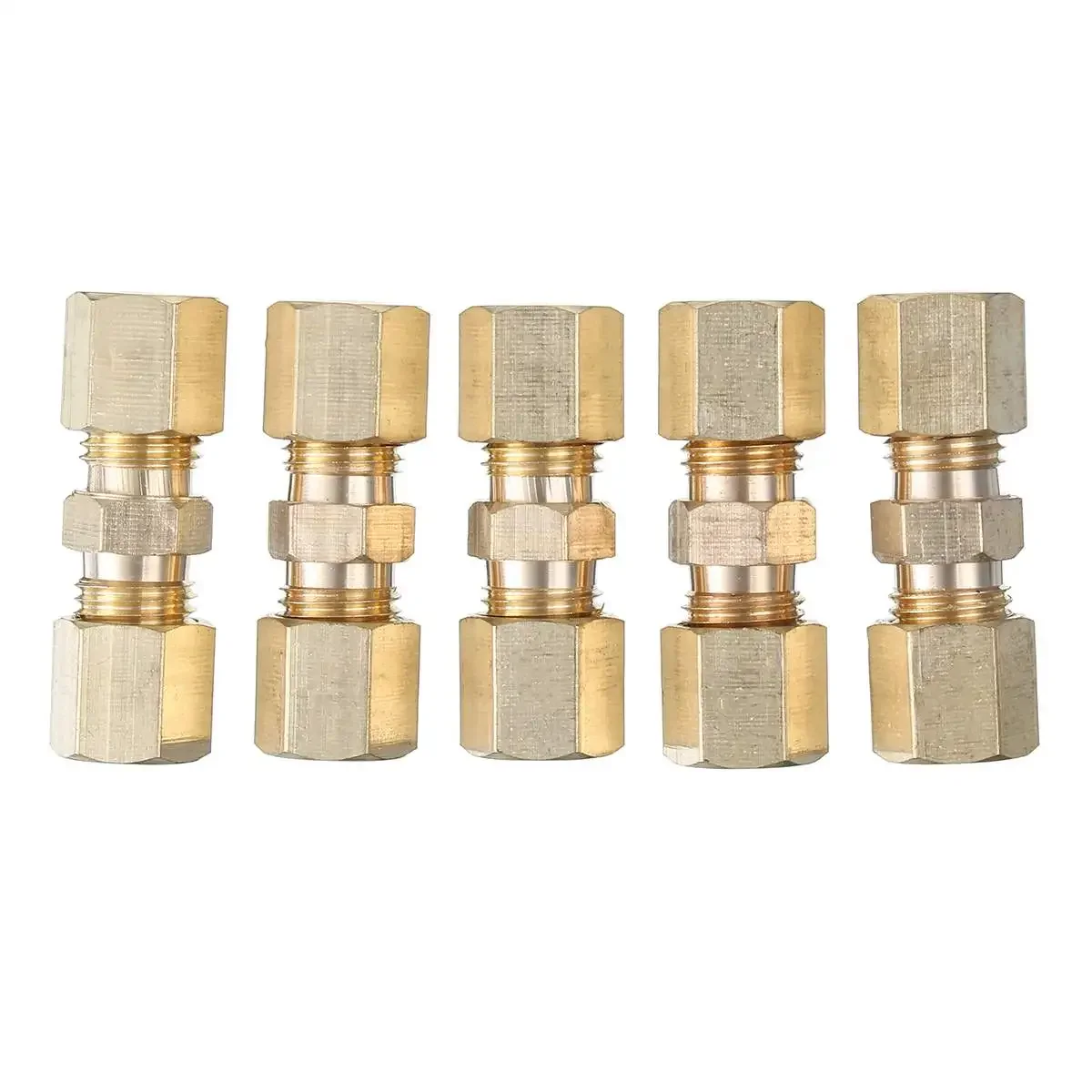 5pcs Brass Brake Line Union Fi - огляд і ціна Compression Fitting Brass