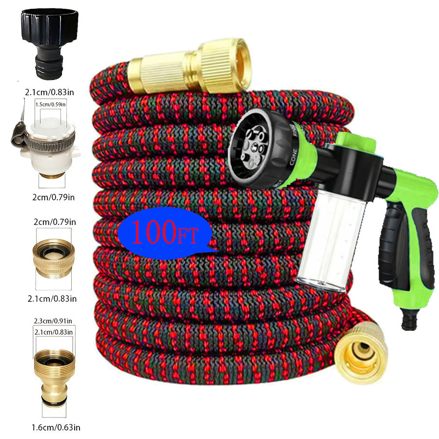 100FT Red Green Braided Expand - огляд і ціна Flexible Hose Braided