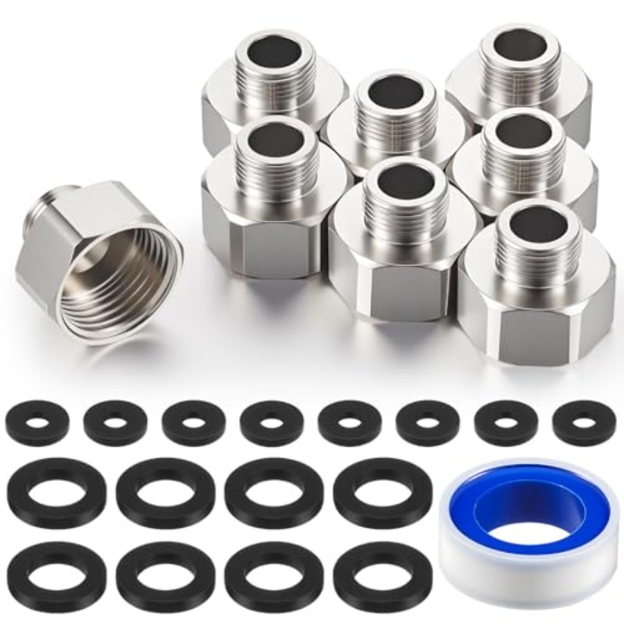 8 Pcs Brass Water Line Adapter - огляд і ціна Compression Fitting Brass