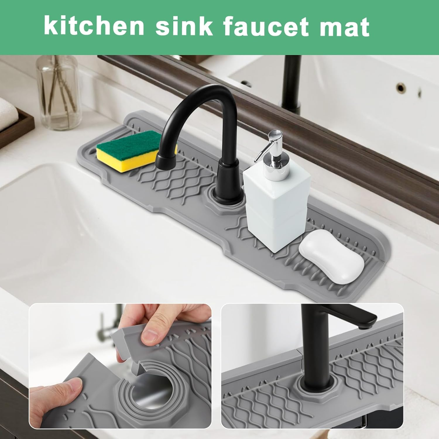 Kitchen sink splash guard, sil - огляд і ціна Silicone Tap Washer
