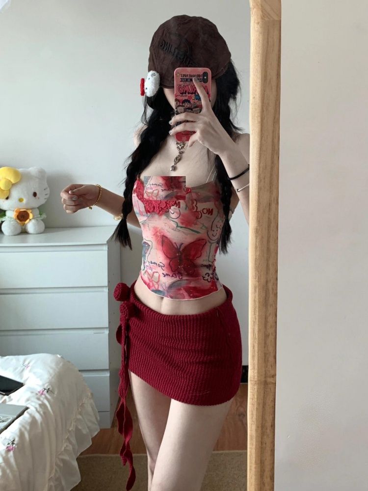 Women Y2K Two Piece Set Butter - огляд і ціна Pipe Bending Spring