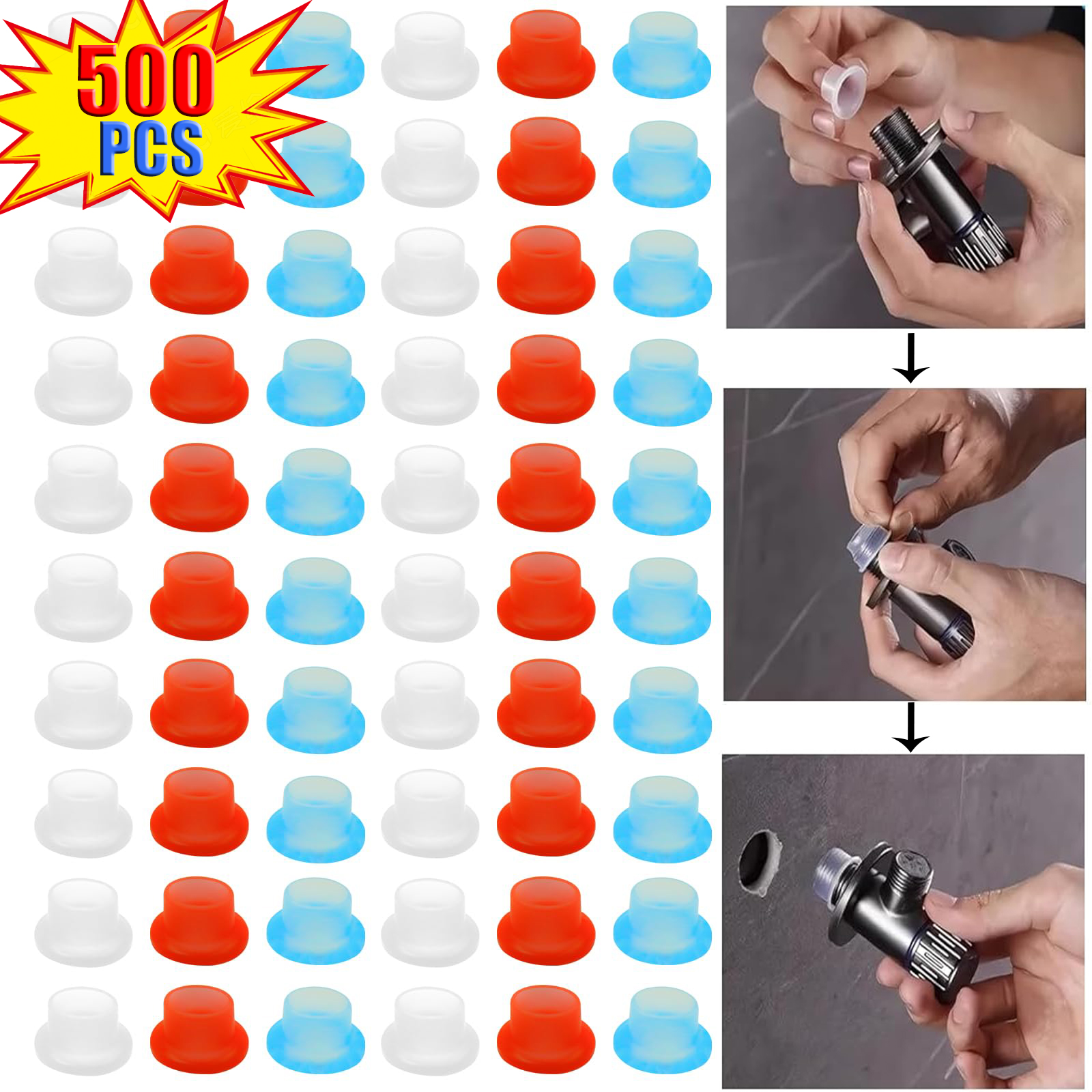 30-500pcs Faucet Leak-Proof Se - огляд і ціна Silicone Tap Washer