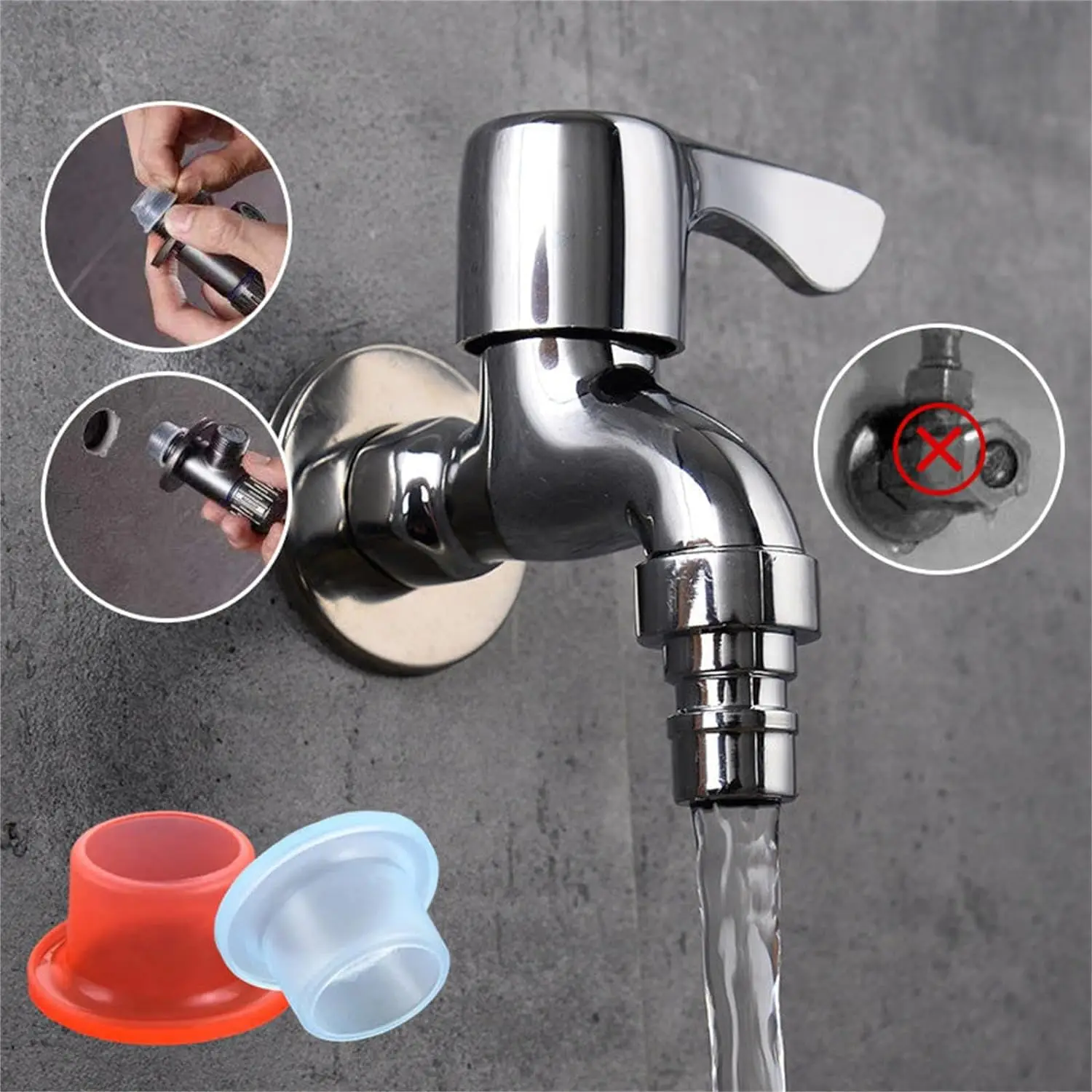 30-500pcs Faucet Leak-Proof Se - огляд і ціна Silicone Tap Washer