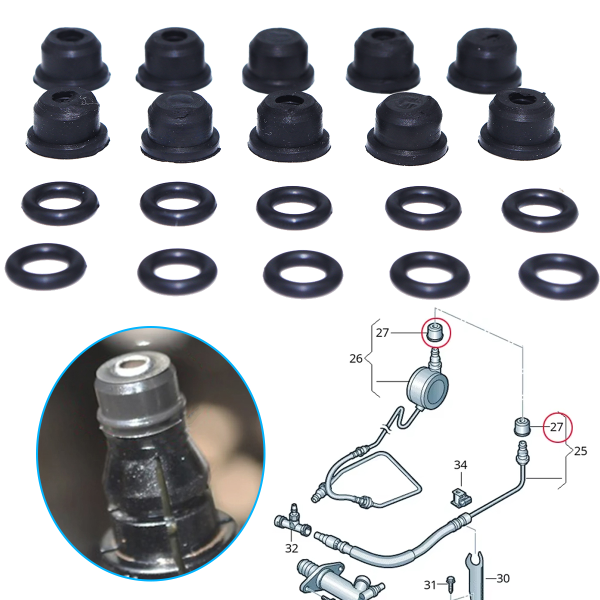 For Fiat Ulysse Peugeot 806 19 - огляд і ціна Plastic Pipe Clip