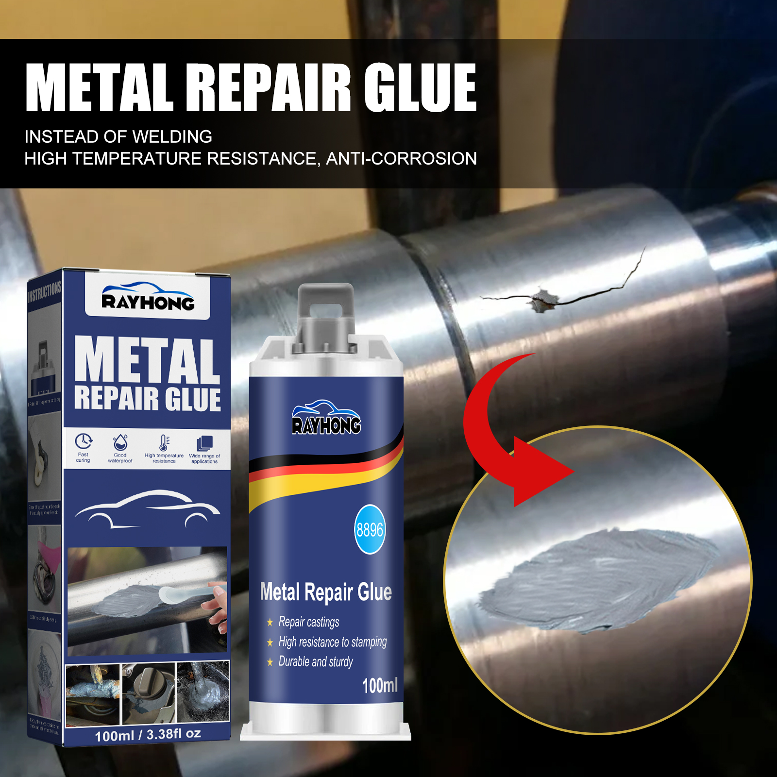 100ml Industrial Metal AB Cast - огляд і ціна Solvent Weld Cement
