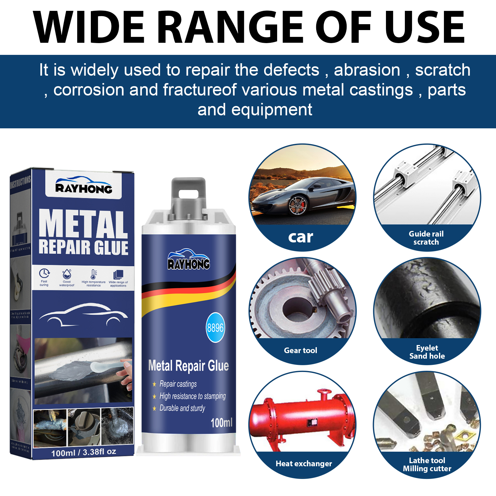 100ml Industrial Metal AB Cast - огляд і ціна Solvent Weld Cement