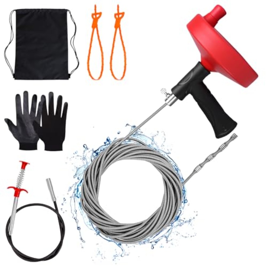 【Spot goods】Drain Auger 33 ft  - огляд і ціна Drain Snake Flexible