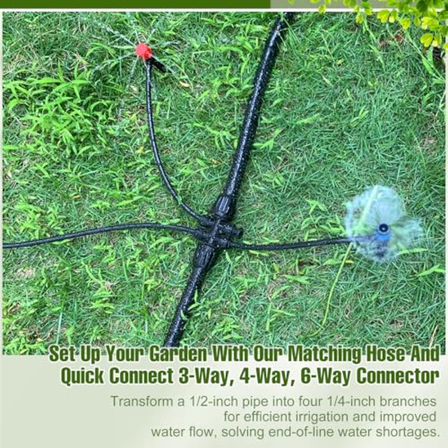 100FT 1/2 Inch Drip Irrigation - огляд і ціна Push Fit Connector