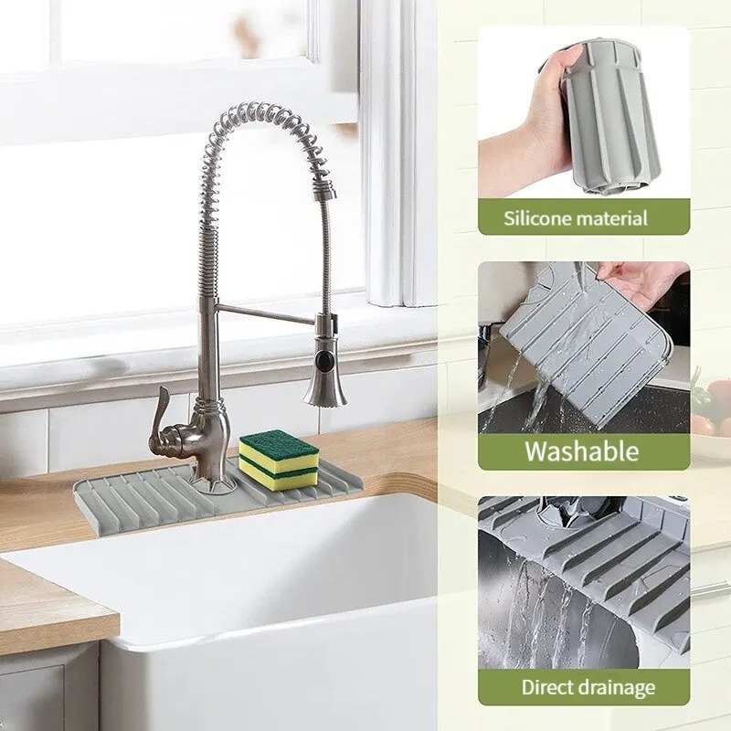 Silicone Faucet Mat Dish Soap  - огляд і ціна Silicone Tap Washer